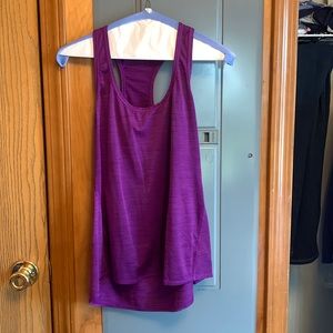 Athleta ribbed racer back tank top in purple